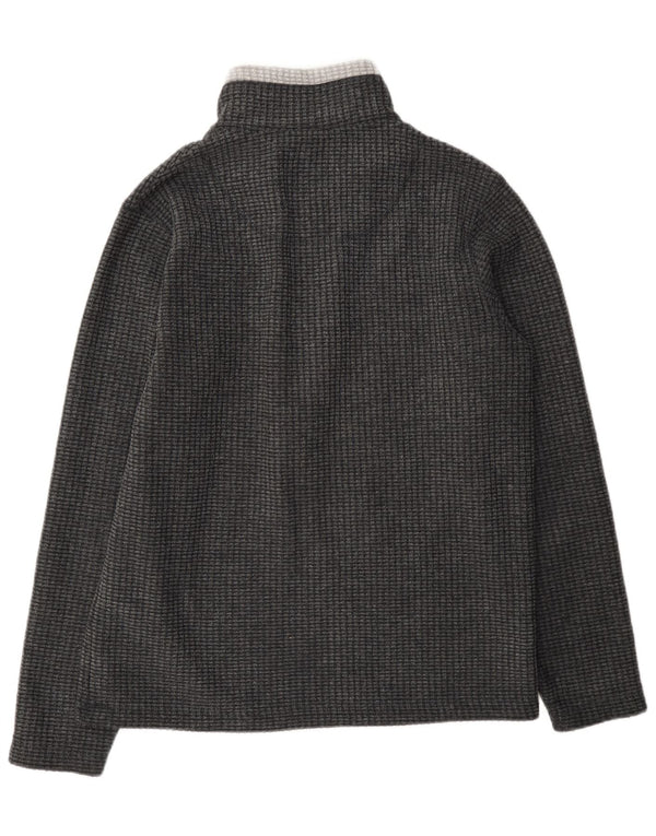 Maglione in pile da uomo con zip e collo Weird Fish Poliestere color block grigio medio