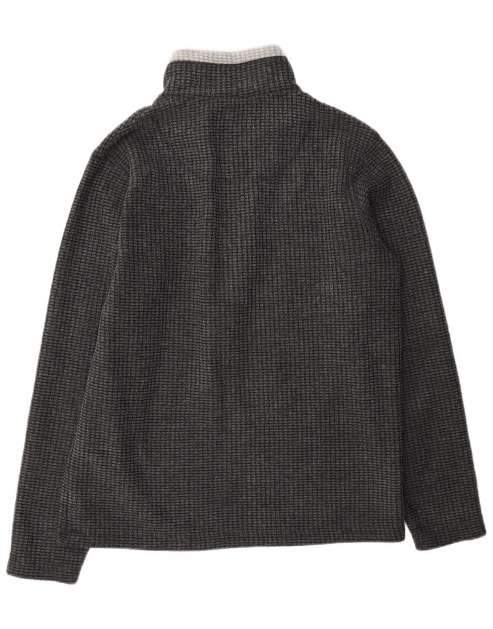 Maglione in pile da uomo con zip e collo Weird Fish Poliestere color block grigio medio