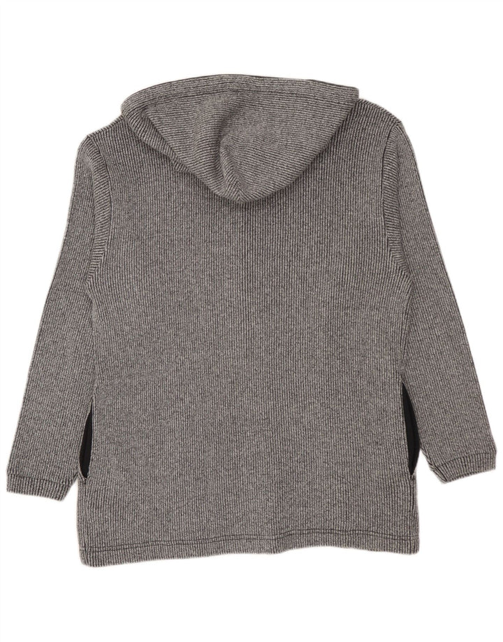 Maglione con cappuccio e zip da uomo Champion in cotone grigio medio