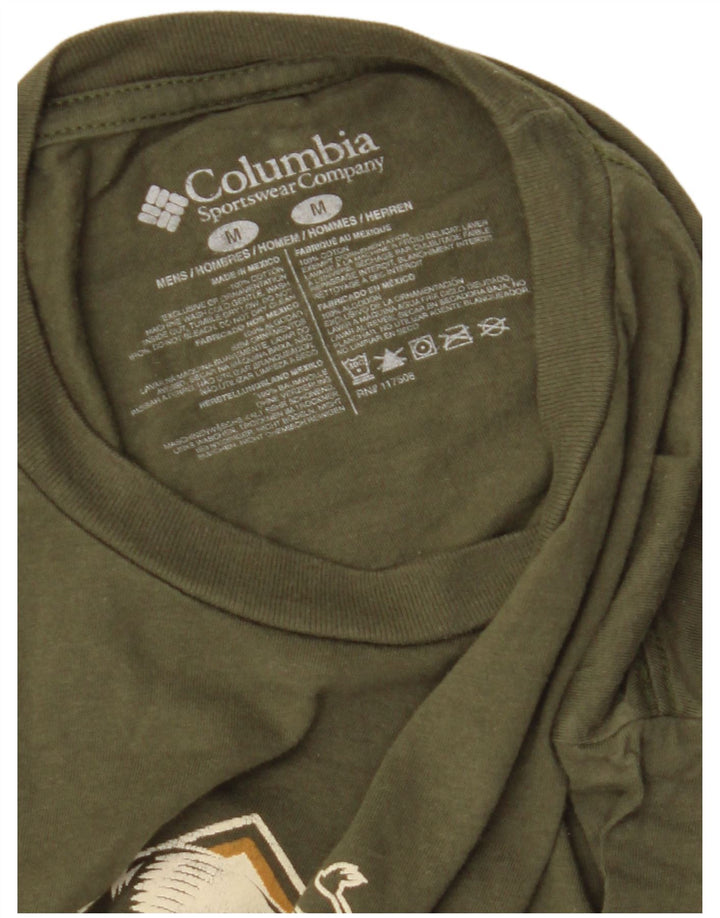 T-shirt grafica da uomo Columbia Top in cotone verde medio