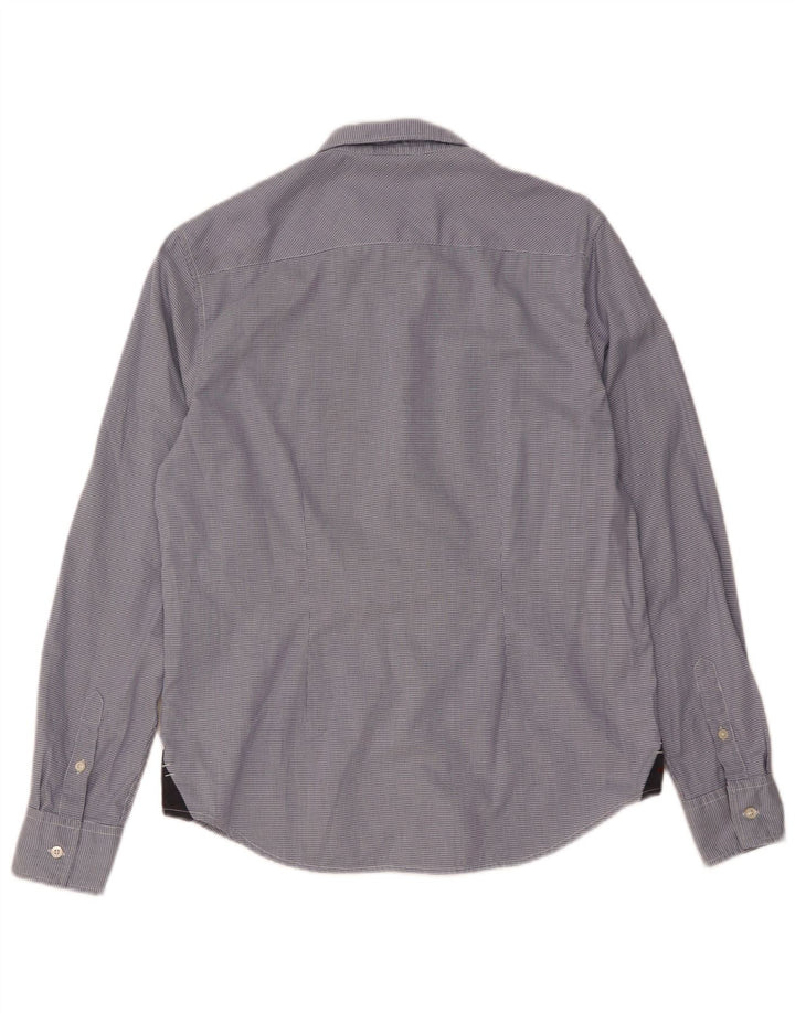 Camicia Uomo Napapijri Large Blu Pied De Poule In Cotone