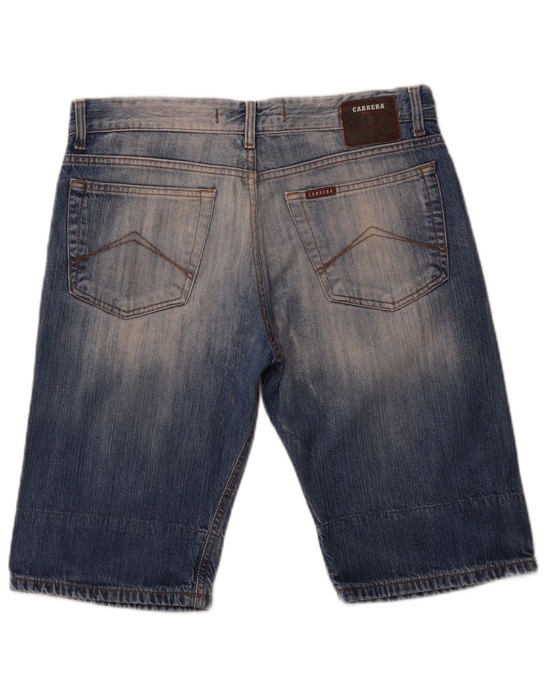 Pantaloncini di jeans invecchiati CARRERA da uomo IT 48 medio W33 cotone blu
