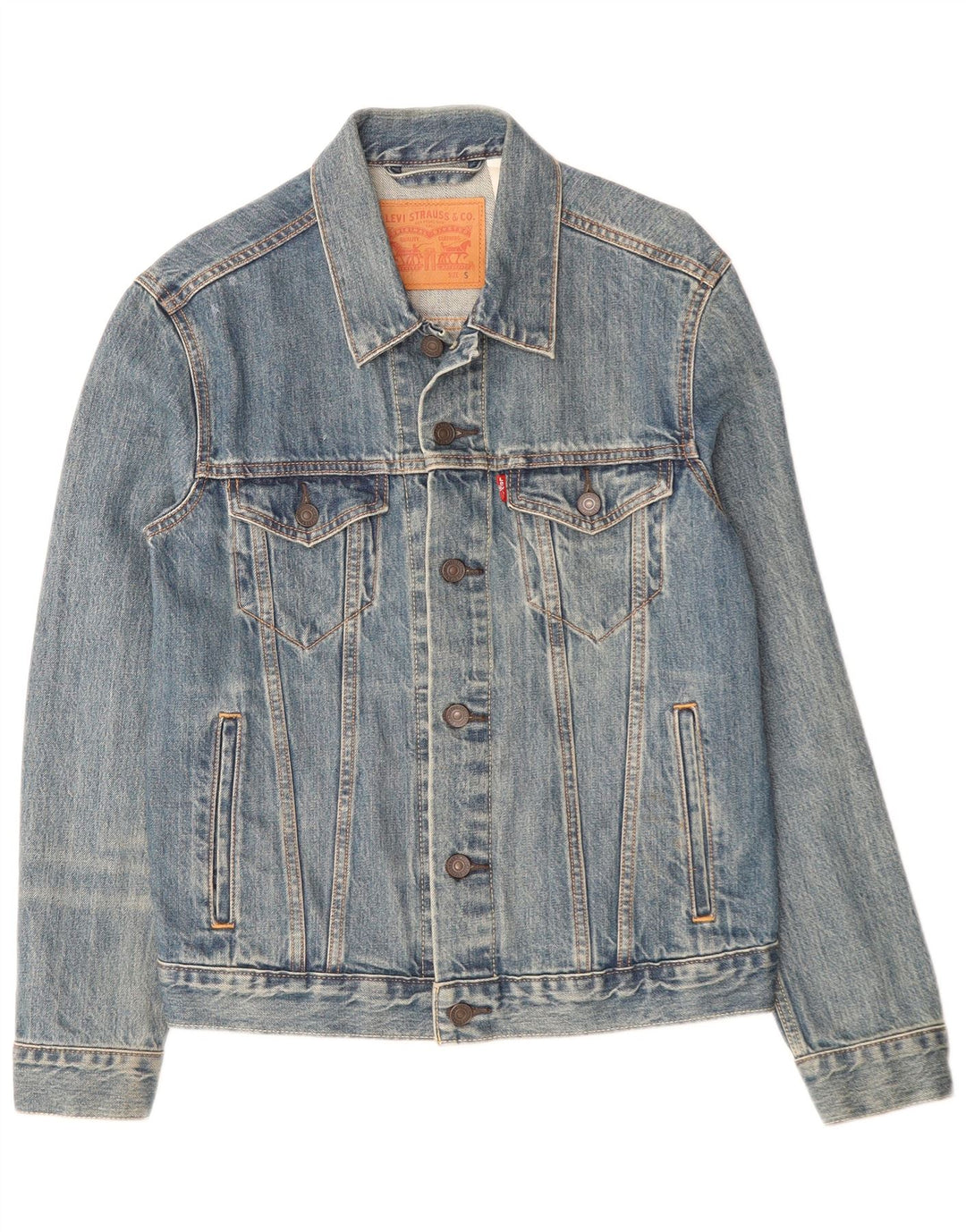 Giacca di jeans da uomo Levi's UK 36 piccola in cotone blu