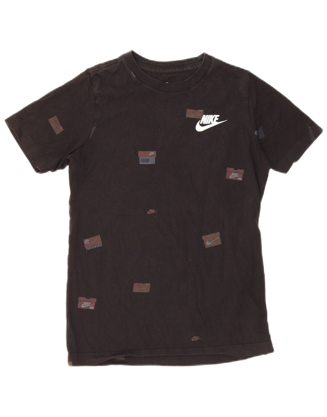 T-shirt grafica NIKE da ragazzo, 10-11 anni, cotone nero medio