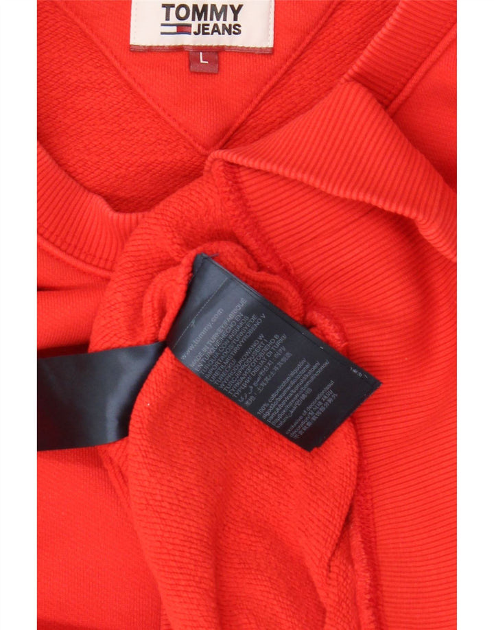 Tommy Hilfiger Uomo Felpa Maglione Grande Cotone Rosso