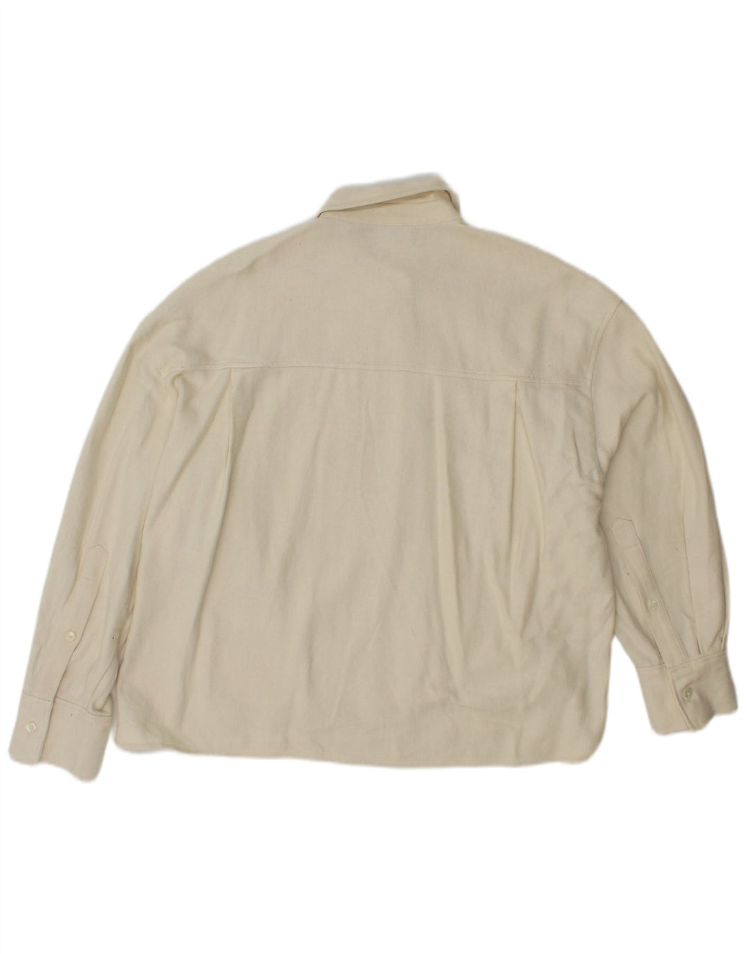 Camicia oversize da donna Zara UK 6 XS cotone bianco sporco