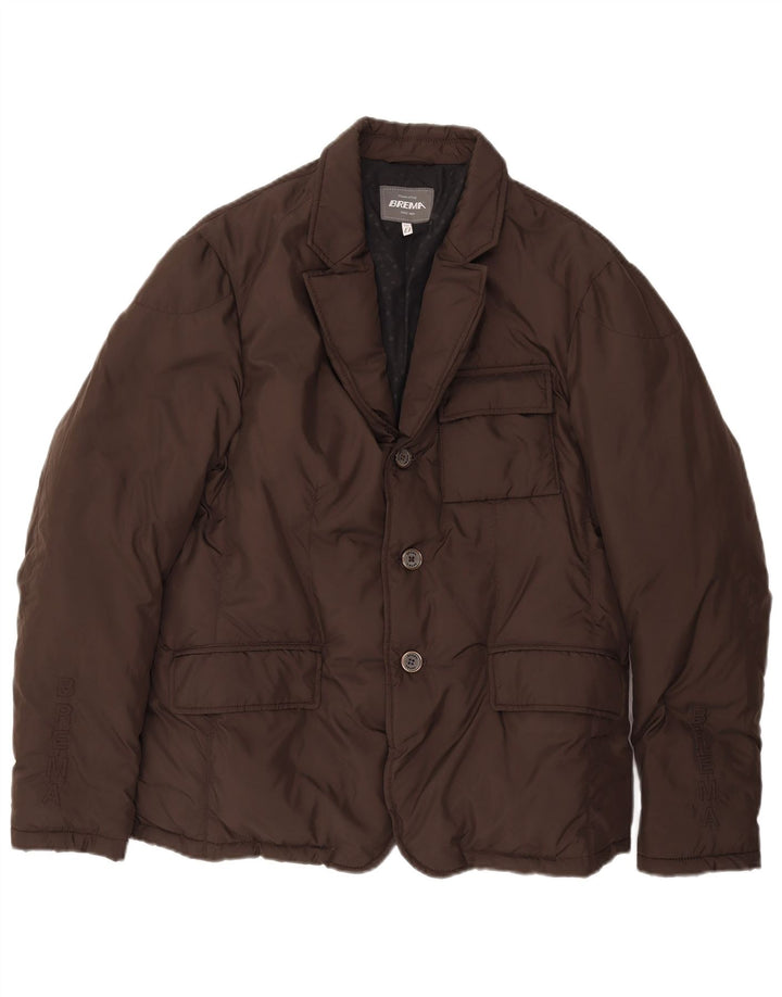 Giacca imbottita blazer da uomo Brema IT 52 XL poliestere marrone