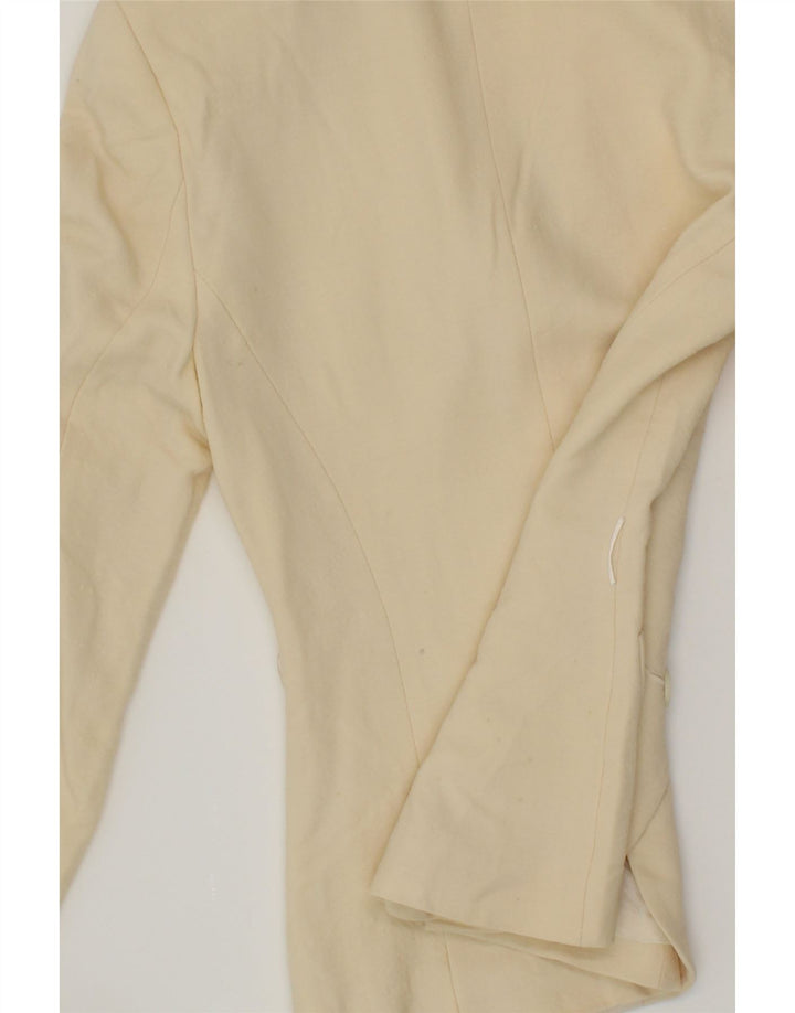 OASIS Womens 3 Button Blazer Jacket UK 8 Small Yellow Wool Vintage Oasis and Second-Hand Oasis from Messina Hembry 