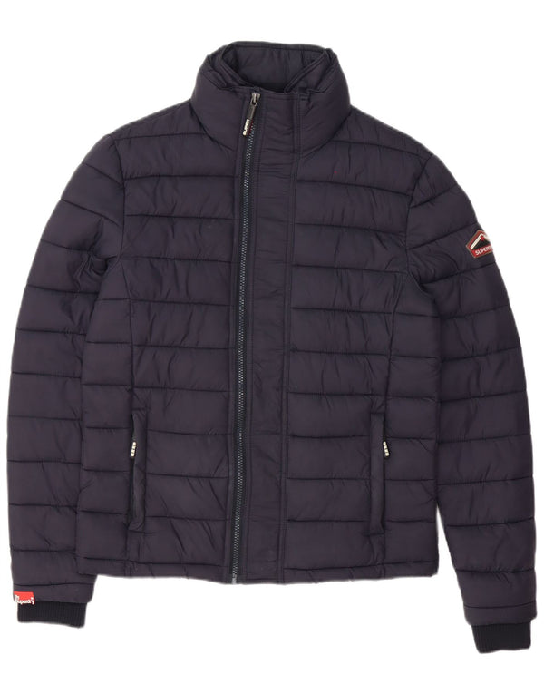 Giacca imbottita da uomo Superdry UK 36 Small Blu Navy Poliestere