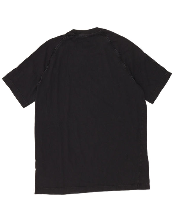 T-shirt Adidas da uomo Top media in cotone nero