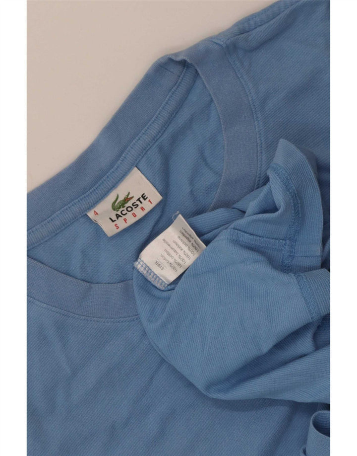 T-shirt da uomo Lacoste taglia 4 in cotone blu medio
