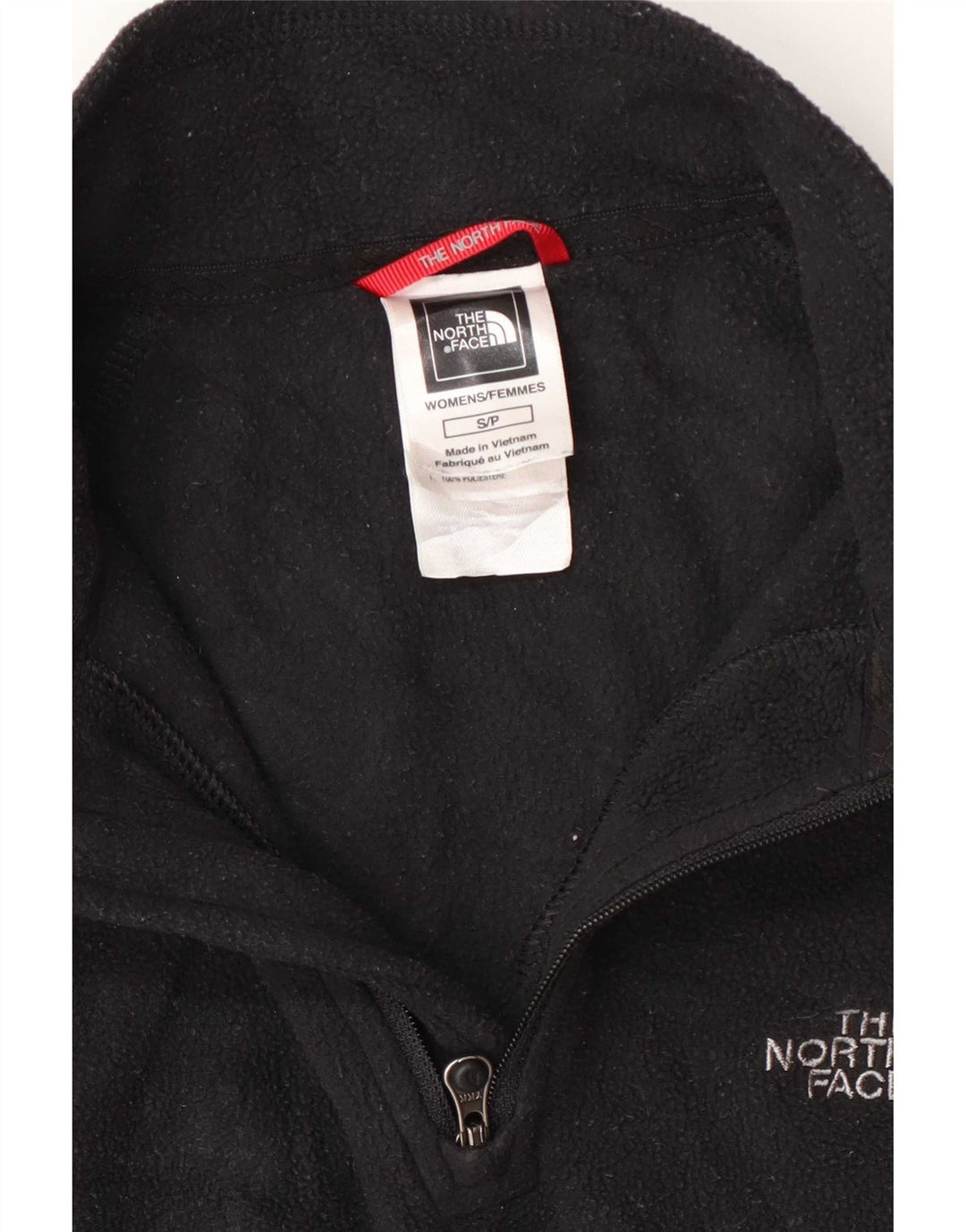 Maglione in pile da donna con collo e zip The North Face UK 10 piccolo poliestere nero
