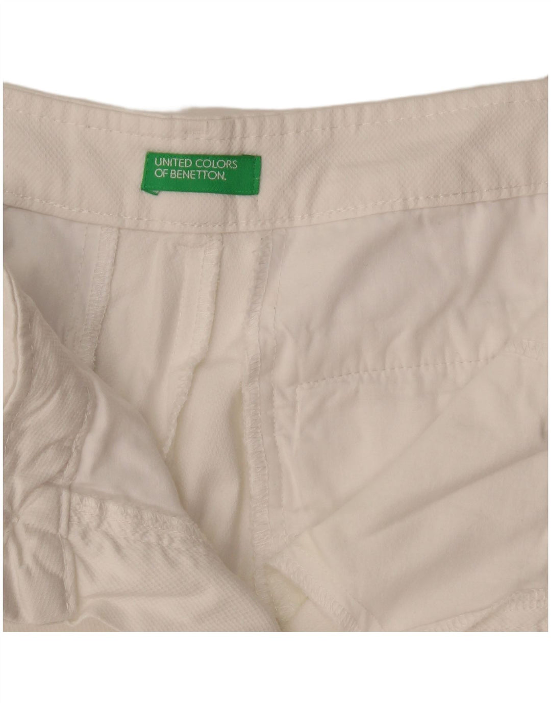 Pantaloni chino slim da donna Benetton W29 L26 bianchi