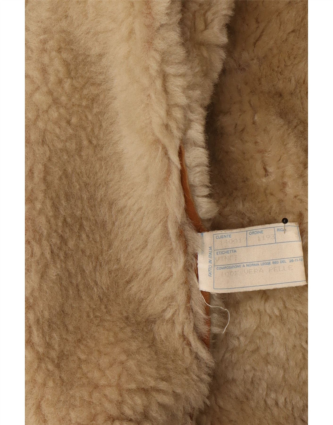Giubbotto in shearling da uomo Vinci UK 40 grande in pelle marrone