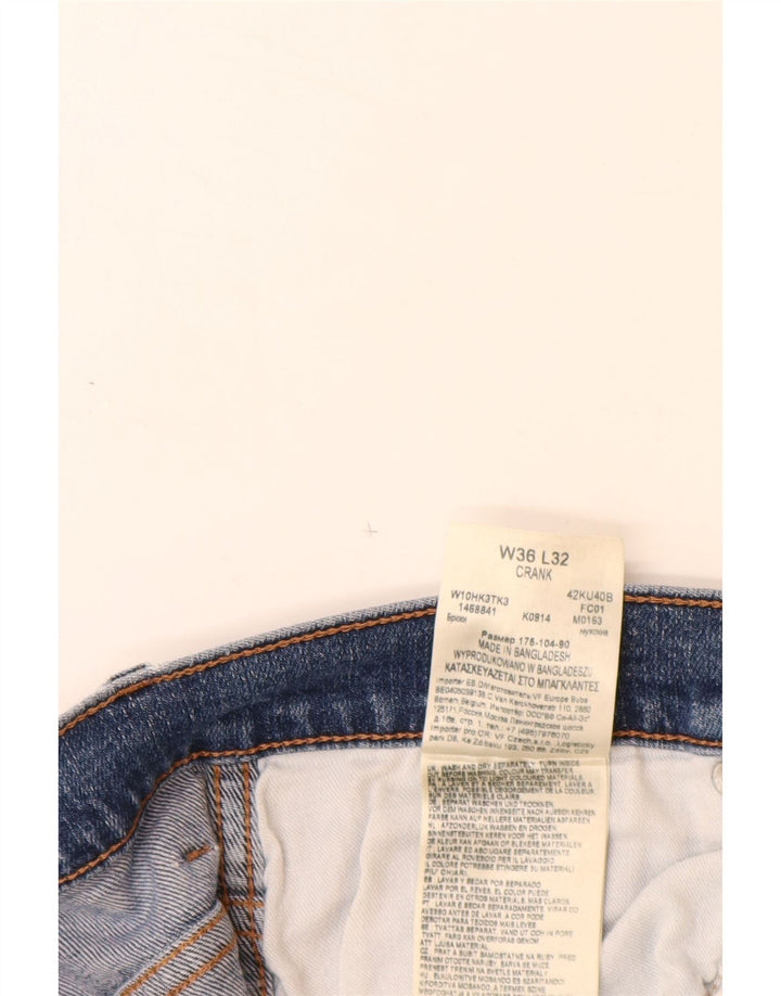 Jeans dritti Crank da donna WRANGLER W36 L32 cotone blu