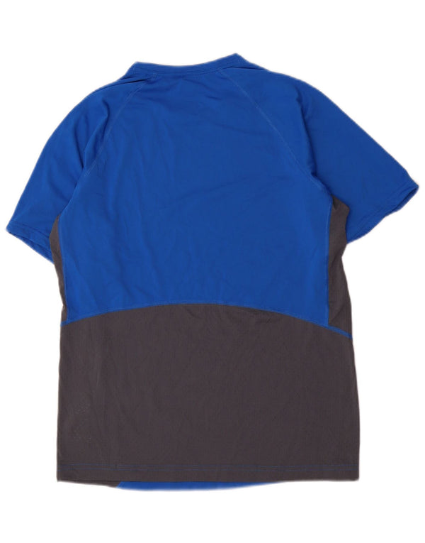 T-shirt Columbia Omni-Freeze Zero da uomo, piccola, in poliestere color block blu