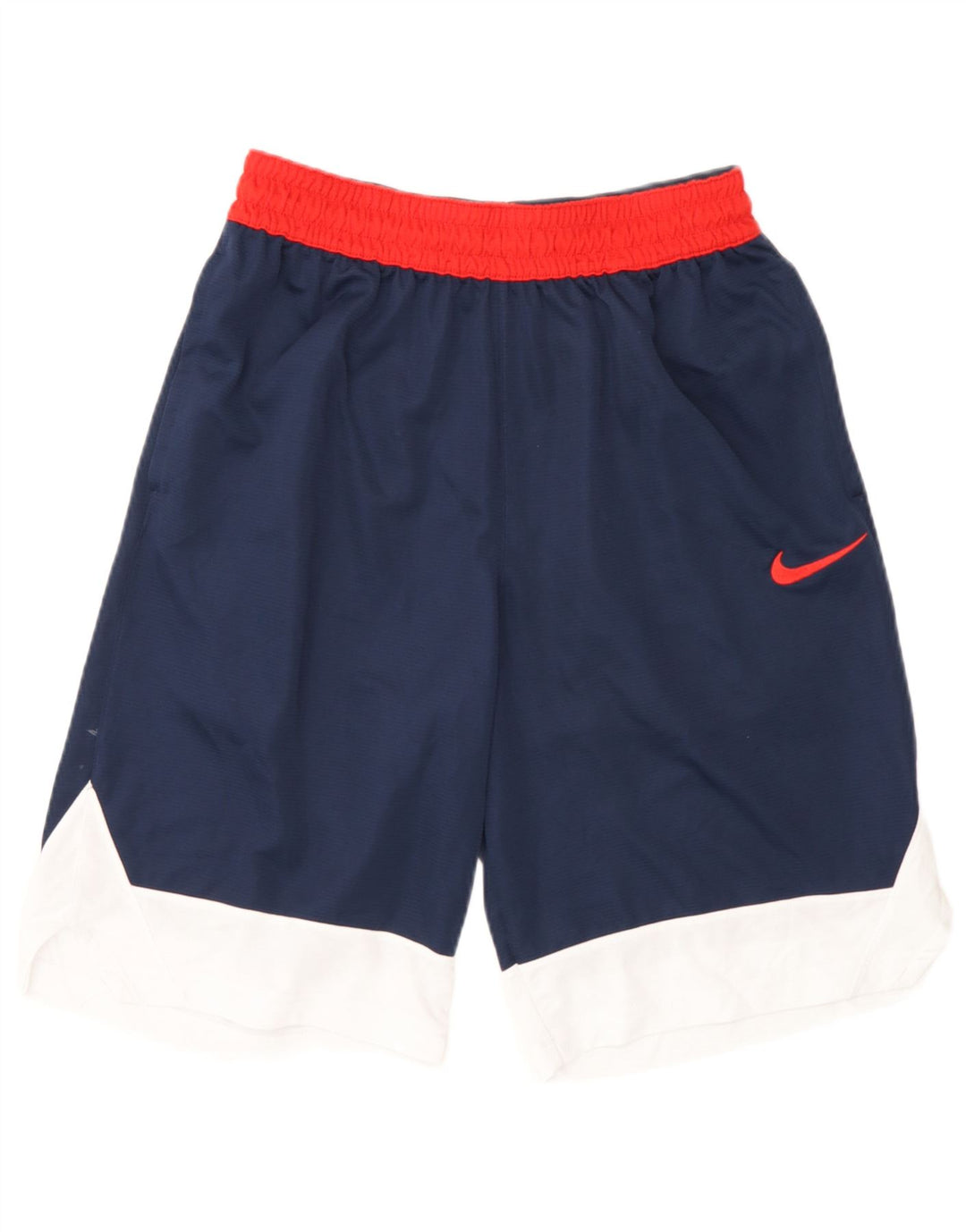 Pantaloncini sportivi Nike Dri Fit da uomo piccoli in poliestere color block blu navy