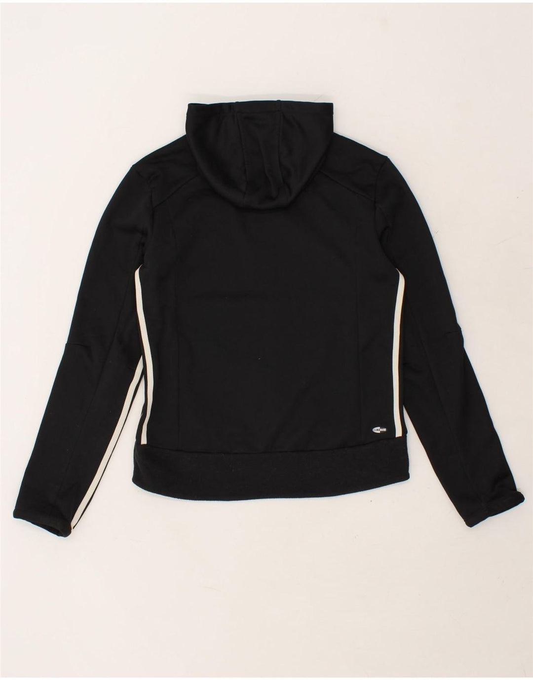 ADIDAS Womens Zip Hoodie Sweater UK 14 Medium Black Polyester Vintage Adidas and Second-Hand Adidas from Messina Hembry 