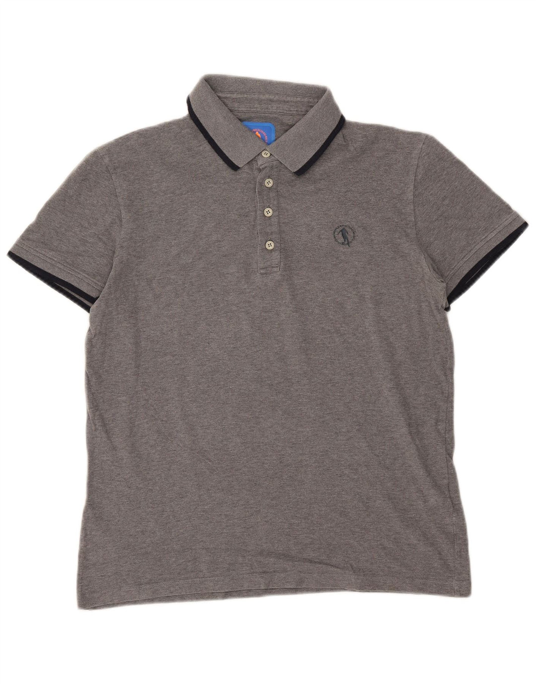 Polo da uomo Bikkembergs grande in cotone grigio