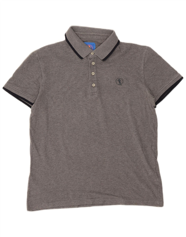Polo da uomo Bikkembergs grande in cotone grigio