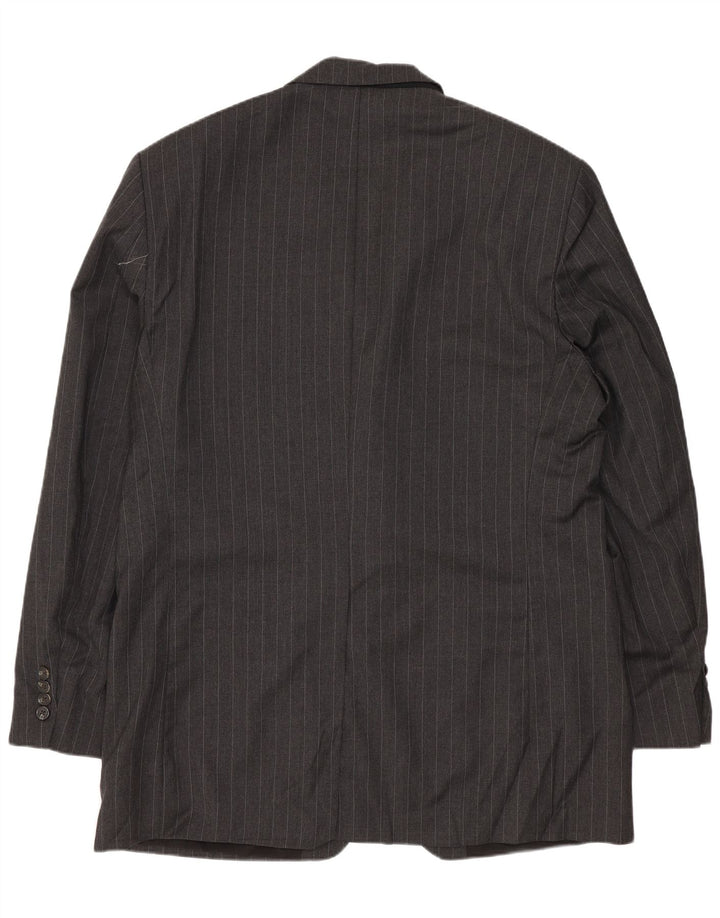 Giacca blazer da uomo a 2 bottoni Ralph Lauren UK 42 XL lana gessata grigia