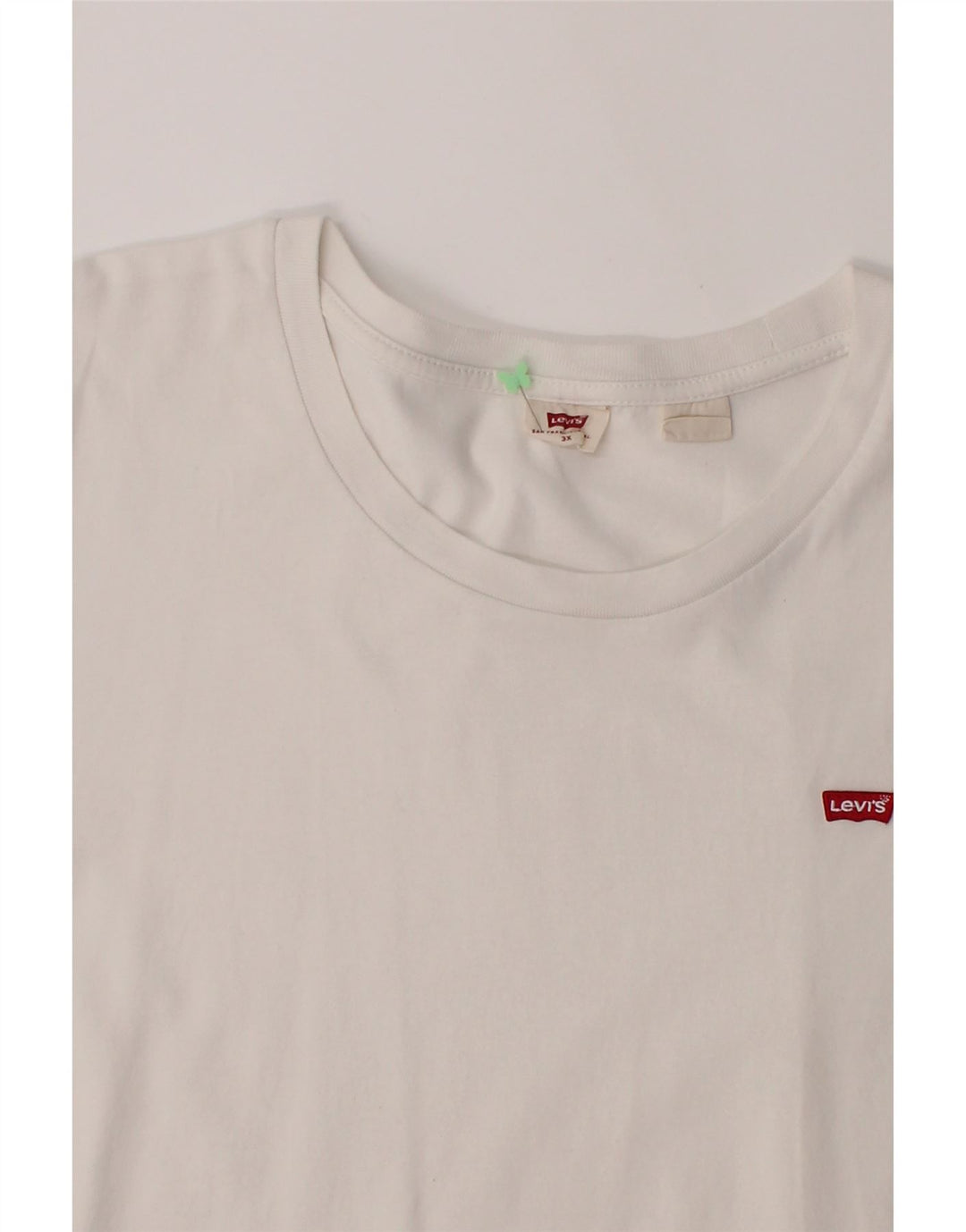 LEVI'S Womens T-Shirt Top UK 22 3XL White Cotton Vintage Levi's and Second-Hand Levi's from Messina Hembry 