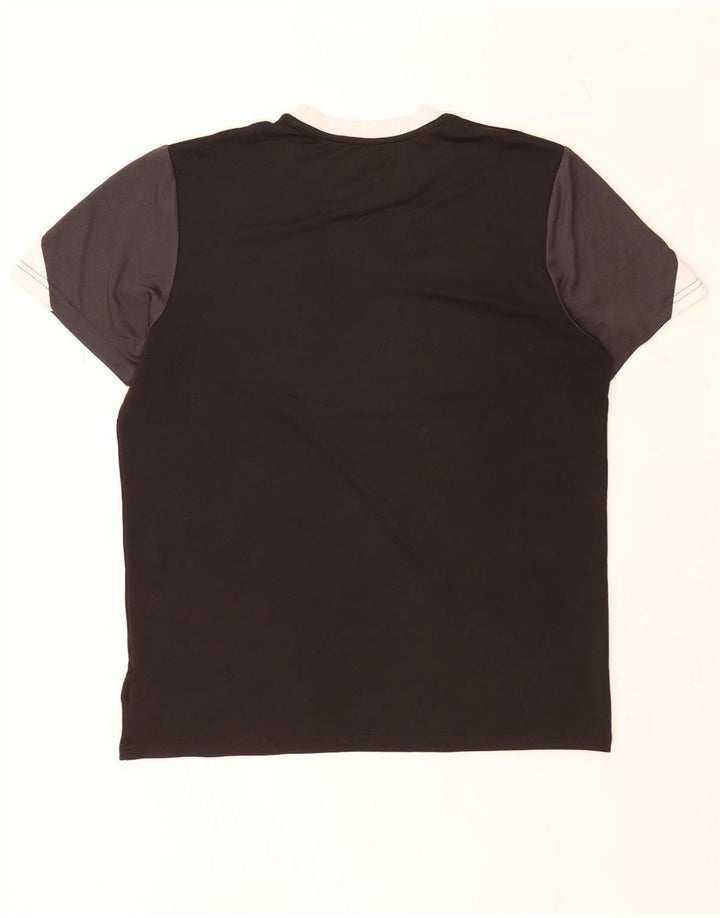 T-shirt da uomo Umbro Top Large in poliestere color block nero
