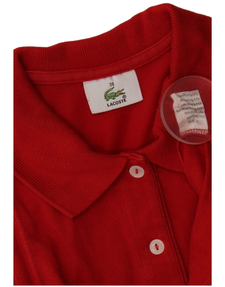 Polo senza maniche da donna Lacoste taglia 38 cotone rosso medio