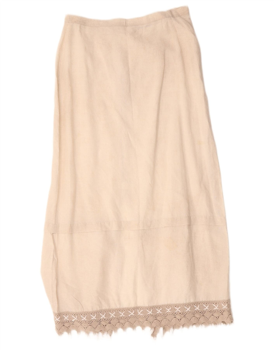 Gonna Longuette Donna L.Pucci IT 44 Media W28 Lino Beige
