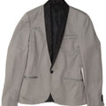 Giacca blazer da uomo a 1 bottone Zara UK 36 piccola poliestere grigio