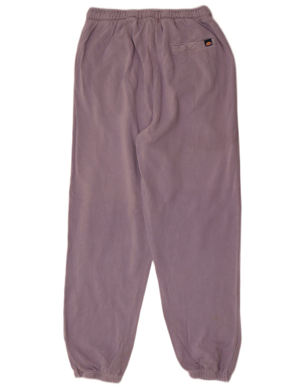 ELLESSE Pantaloni da tuta da donna Joggers UK 10 Small Viola Cotone