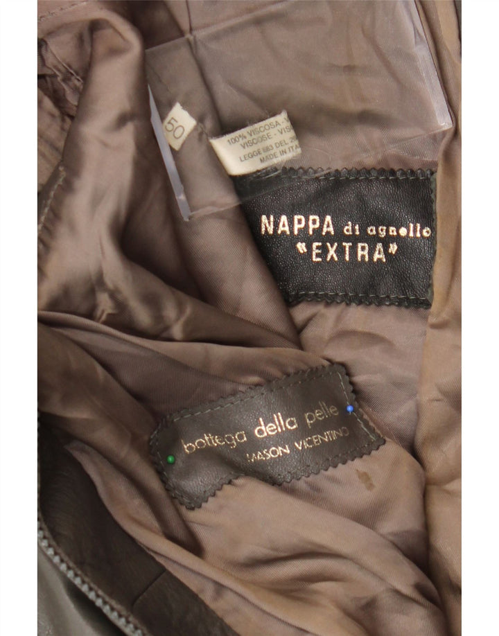 Giacca in pelle da uomo VINTAGE IT 50 Large in pelle marrone