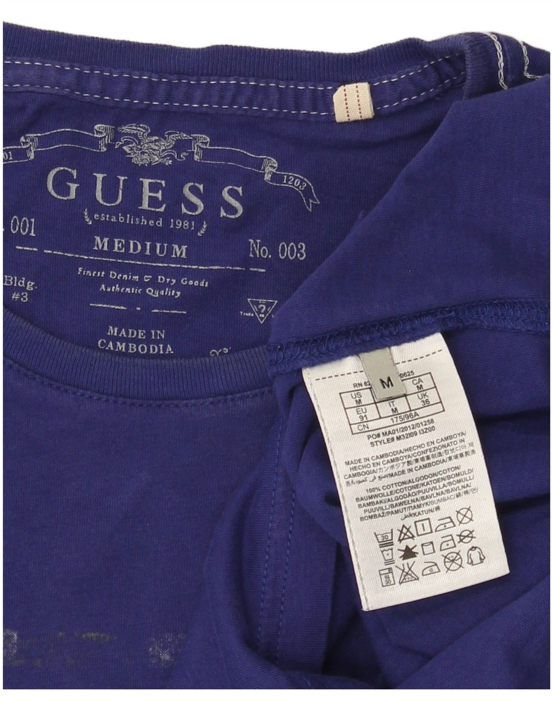 Guess T-shirt grafica da uomo Top in cotone viola medio