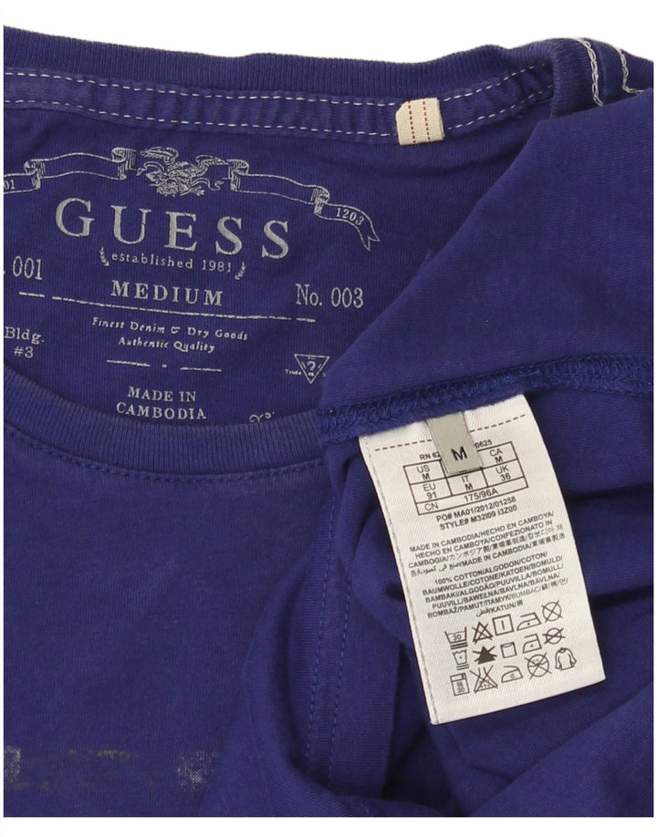 Guess T-shirt grafica da uomo Top in cotone viola medio