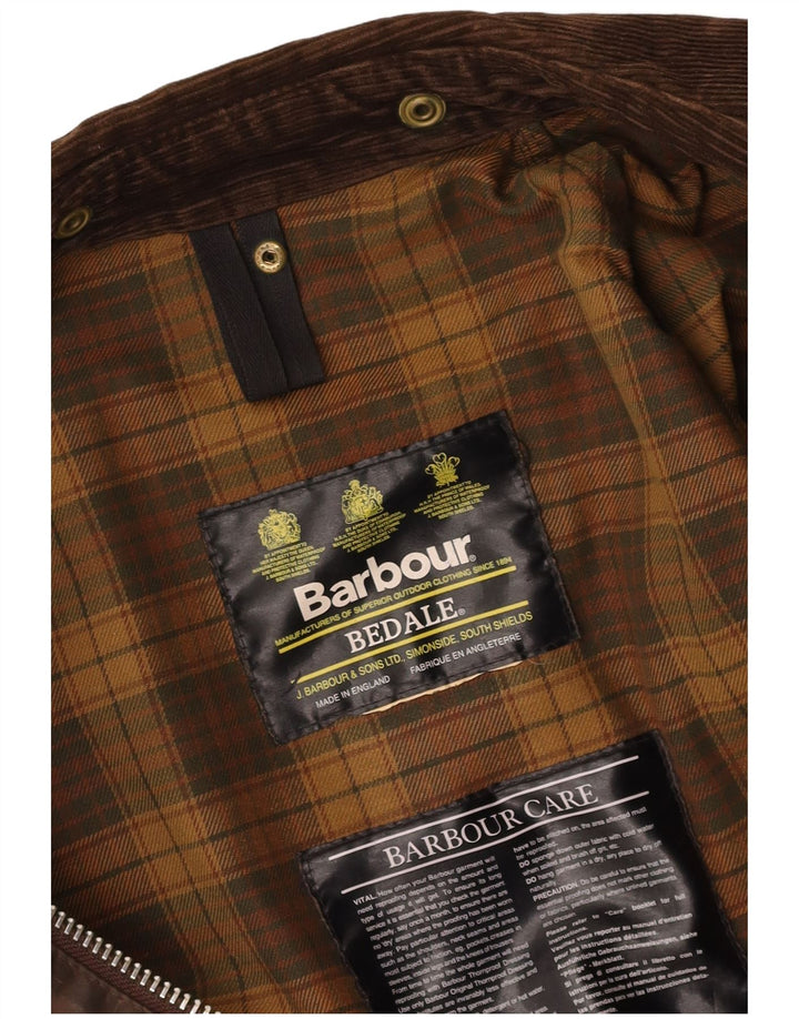 BARBOUR Giacca da uomo in cotone cerato Bedale UK 38 Marrone medio