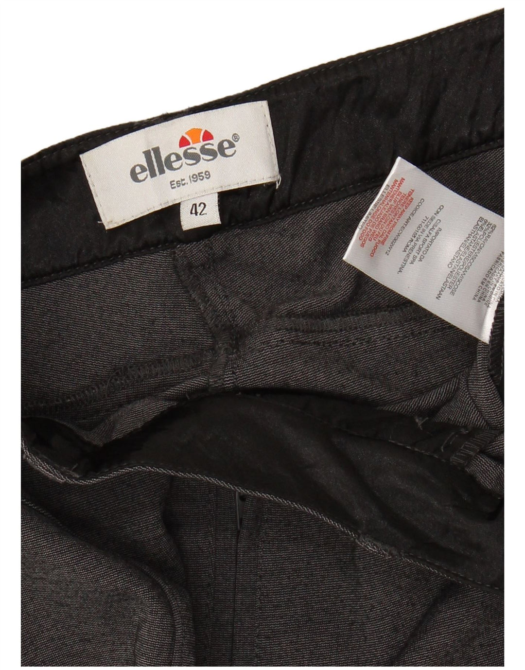 Pantaloni chino slim da donna ELLESSE IT 42 medi W28 L27 Rayon grigio