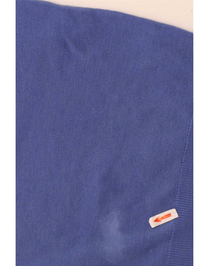 Maglione da donna Marks & Spencer con scollo a V UK 12 Lana merino blu medio