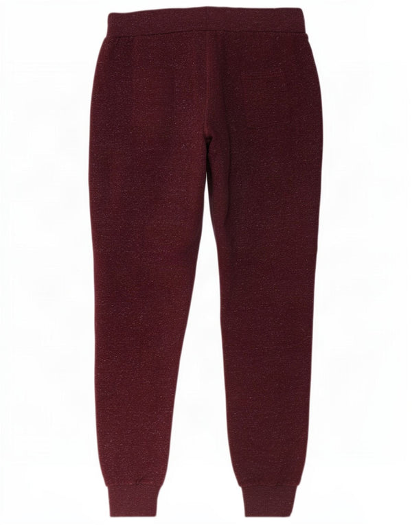 Superdry Mens Slim Fit Tracksuit Trousers Joggers Medium Burgundy Flecked