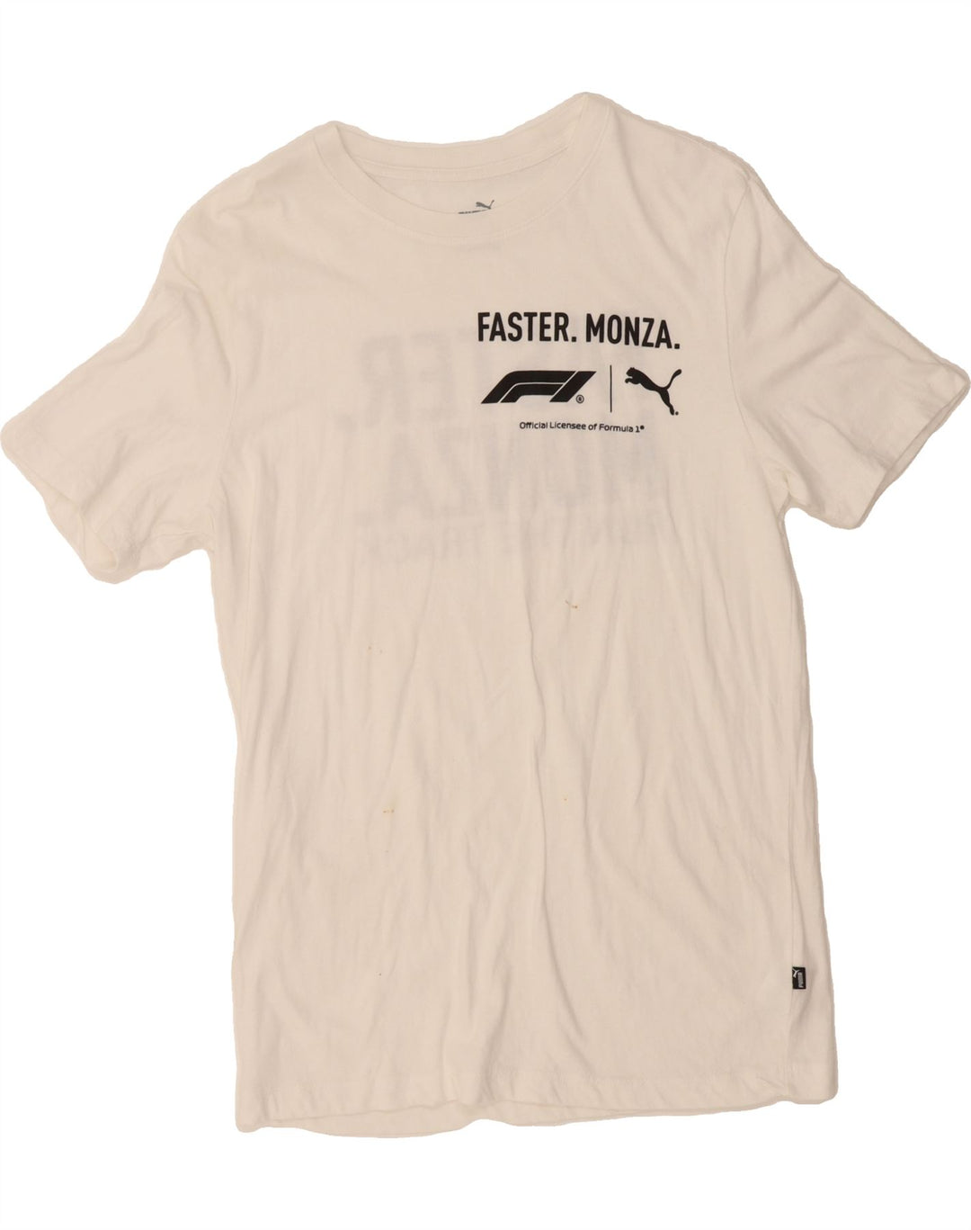 PUMA Mens Graphic T-Shirt Top Medium White Cotton Vintage Puma and Second-Hand Puma from Messina Hembry 