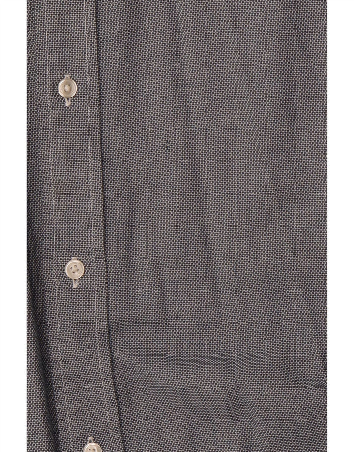 TOMMY HILFIGER Camicia da uomo vestibilità regolare XL Cotone maculato grigio