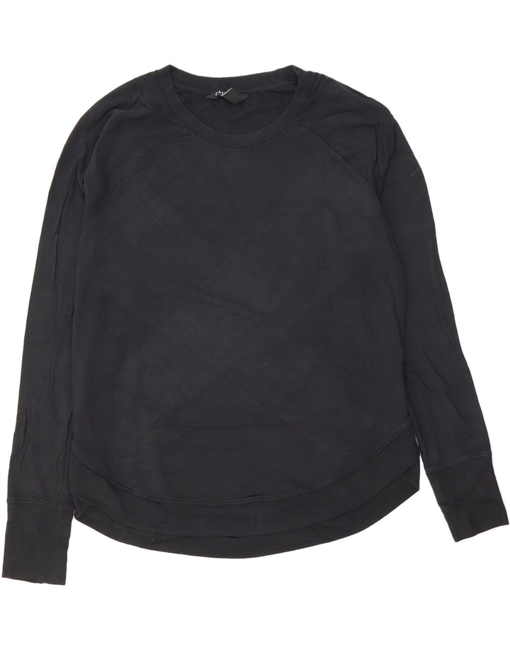 ATHLETA Womens Sweatshirt Jumper UK 14 Medium Black Modal Vintage Athleta and Second-Hand Athleta from Messina Hembry 