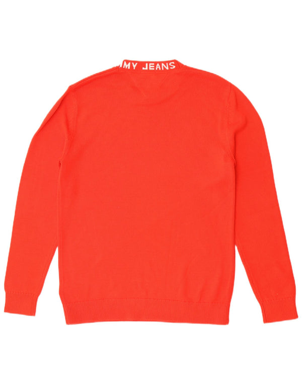 Tommy Hilfiger Mens Graphic Regular Fit Crew Neck Jumper Sweater Medium Red