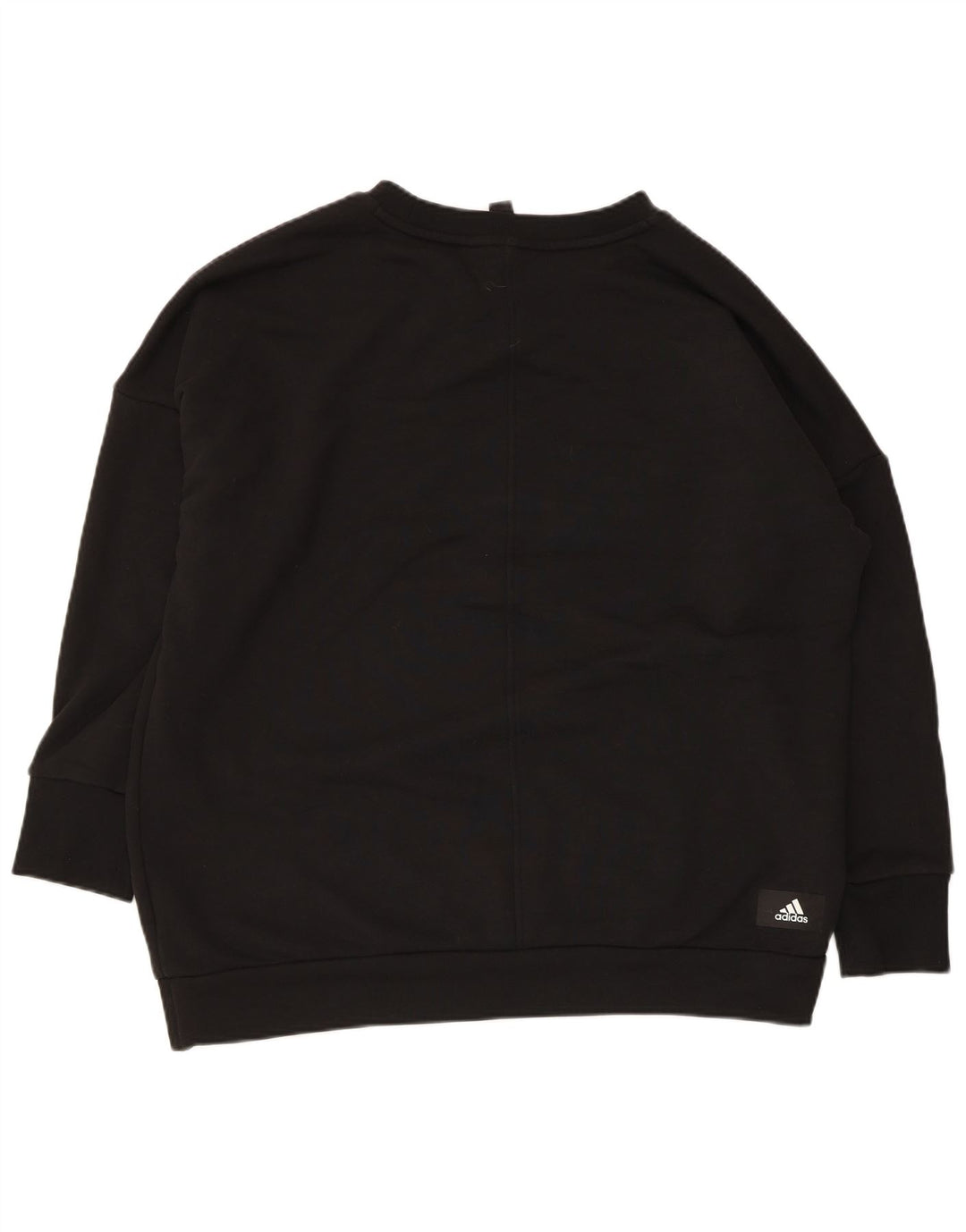 Felpa oversize grafica da donna Adidas Jumper UK 12/14 Medium Nero