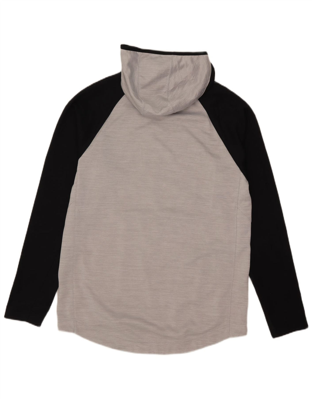 Felpa con cappuccio grafica Nike Dri Fit da donna UK 14 Poliestere grigio medio