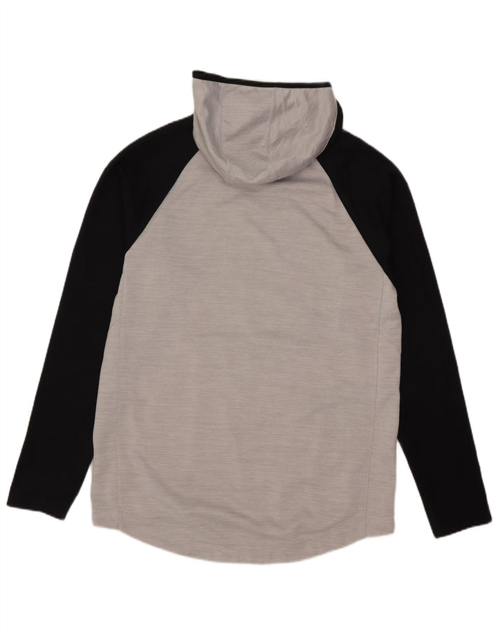 Felpa con cappuccio grafica Nike Dri Fit da donna UK 14 Poliestere grigio medio