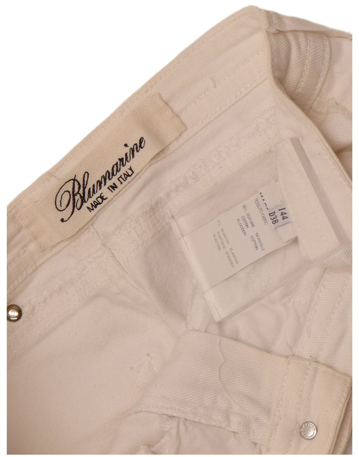 Jeans Slim Donna Blumarine IT 44 Medio W30 L33 Cotone Bianco