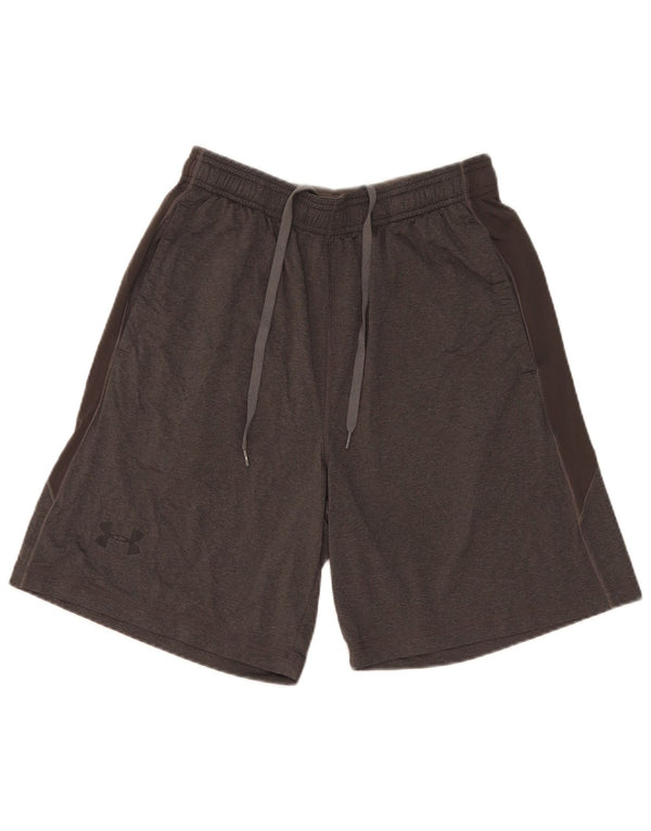 Pantaloncini sportivi da uomo Under Armour in poliestere grigio medio