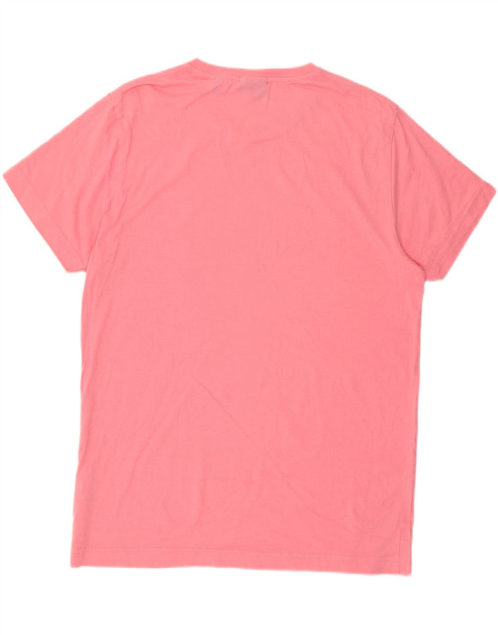 Gant T-shirt regolare da uomo Top grande in cotone rosa