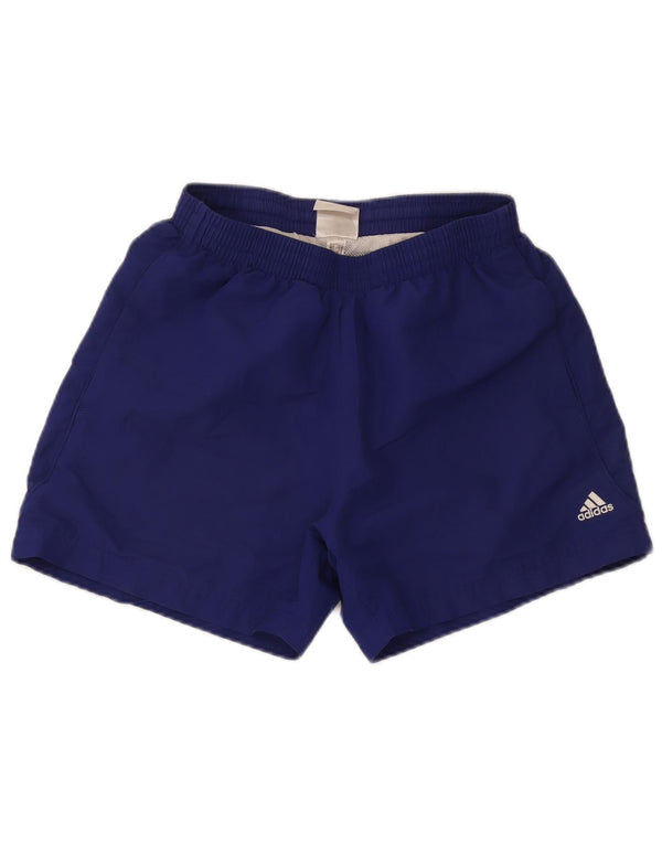 Pantaloncini sportivi da uomo Adidas medi in poliestere blu navy
