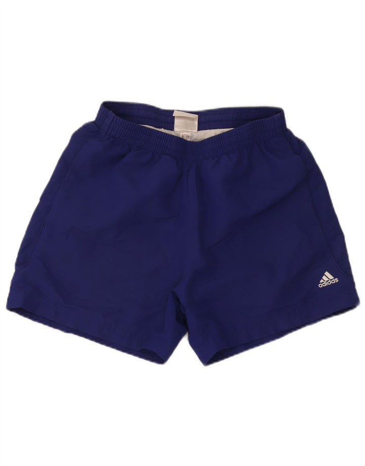 Pantaloncini sportivi da uomo Adidas medi in poliestere blu navy